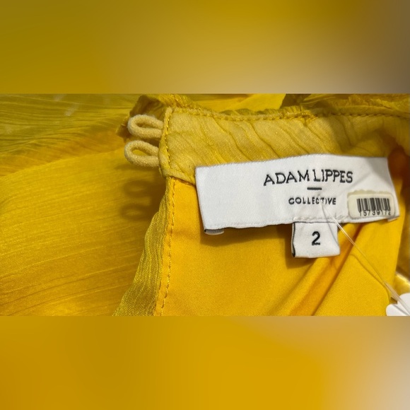 Adam Lippes | Yellow Golden Tiered Mini Dress | Long Sleeve | Women’s 2 - Picture 8 of 8